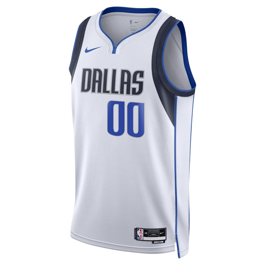 Alternative view of Brandon Williams 00 Dallas Mavericks 2024 FINALS PATCH Swingman Basketball Jersey - Association Edition - White - JS675 
