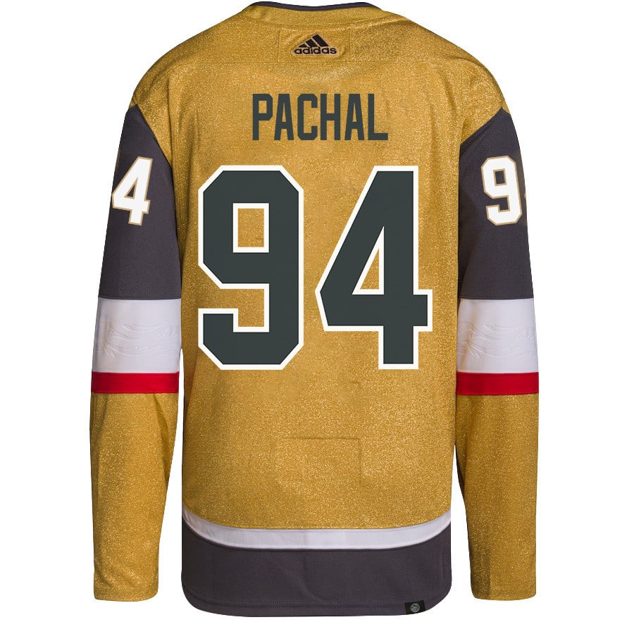 Alternative view of Brayden Pachal 94 Vegas Golden Knights Stanley Cup 2023 Final Patch Home Breakaway Men Hockey Jersey - Gold - JS507 