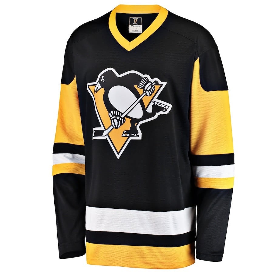 Alternative view of Brayden Yager #29 Pittsburgh Penguins 2023 Draft Home Men Jersey - Black/Yellow - JS509 