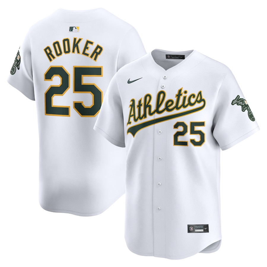 Brent Rooker 25 Oakland Athletics Home Limited Player Men Baseball Jersey - White 