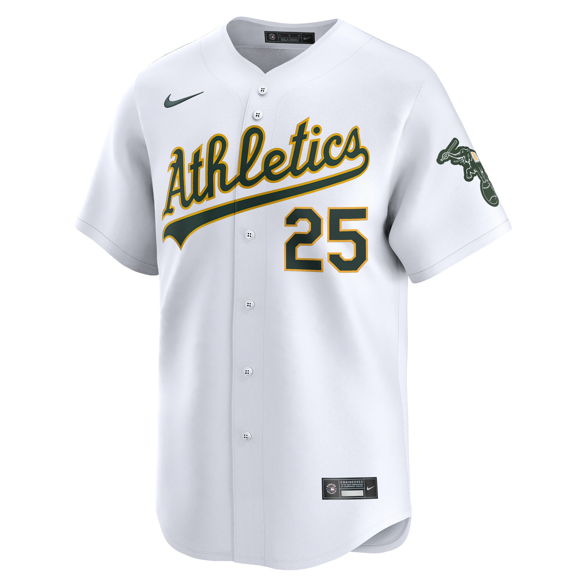 Alternative view of Brent Rooker Oakland Athletics Home Limited Player Baseball Jersey - White