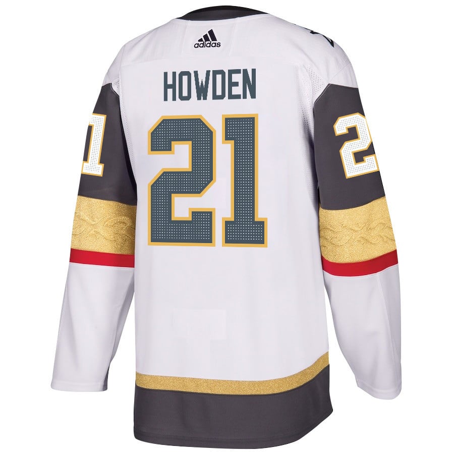 Alternative view of Brett Howden 21 Vegas Golden Knights Stanley Cup 2023 Champions Patch Away Breakaway Men Hockey Jersey - White - JS563 
