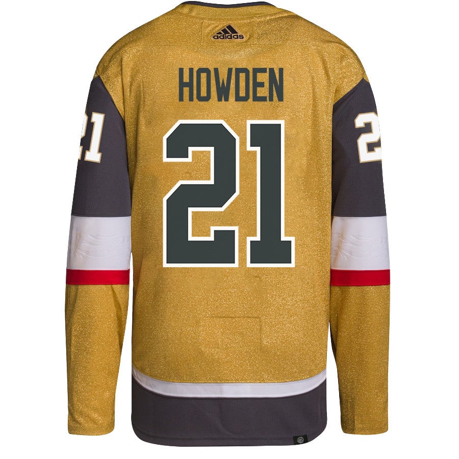 Alternative view of Brett Howden 21 Vegas Golden Knights Stanley Cup 2023 Champions Patch Home Breakaway Men Hockey Jersey - Gold - JS870 