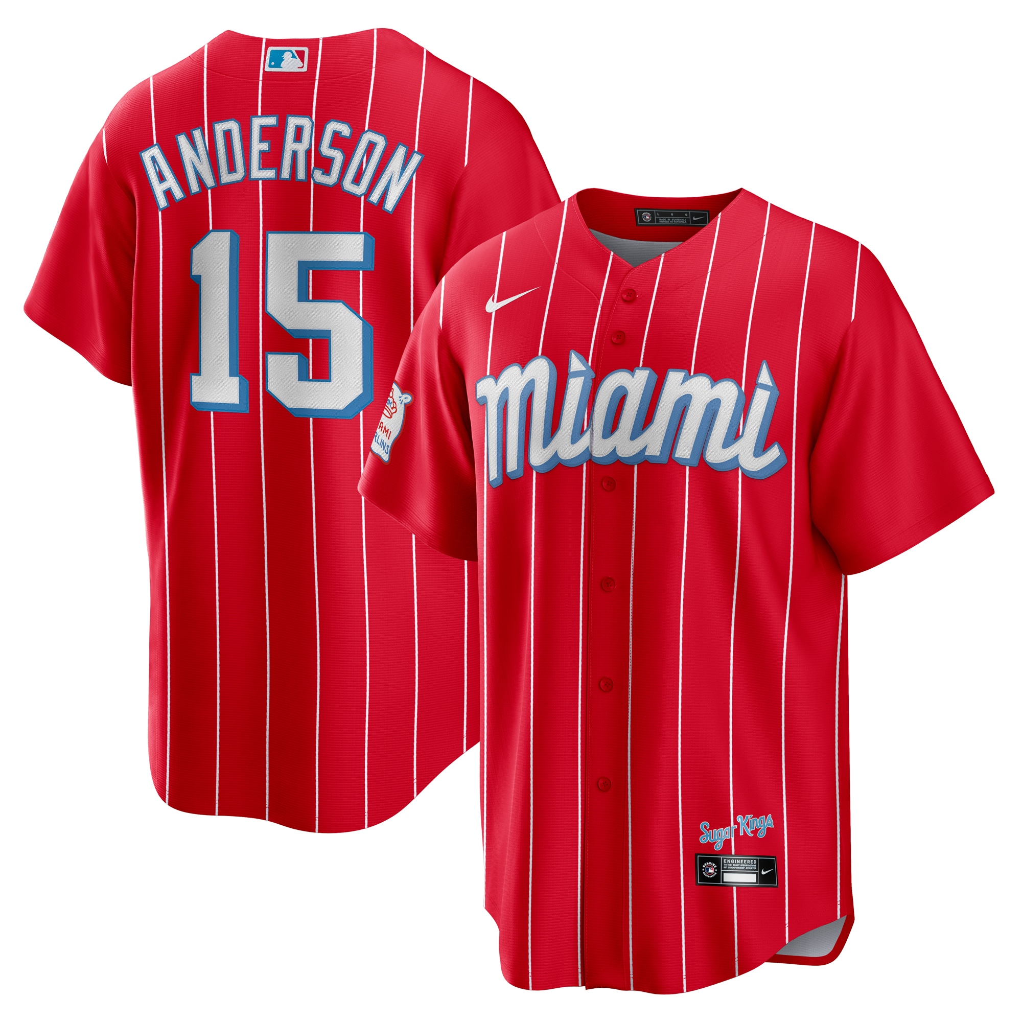 Brian Anderson Miami Marlins City Connect Replica Player Baseball Jersey – Red