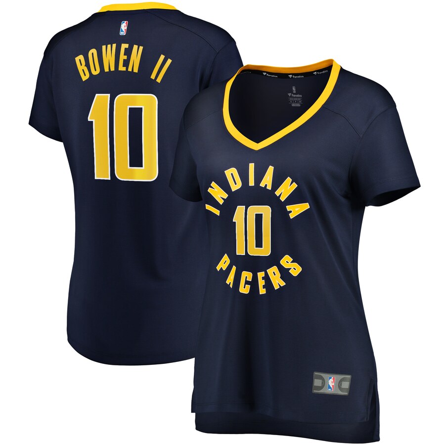 Brian Bowen Ii Indiana Pacers Fanatics Branded Women's Fast Break Replica Basketball Jersey Navy - Icon Edition