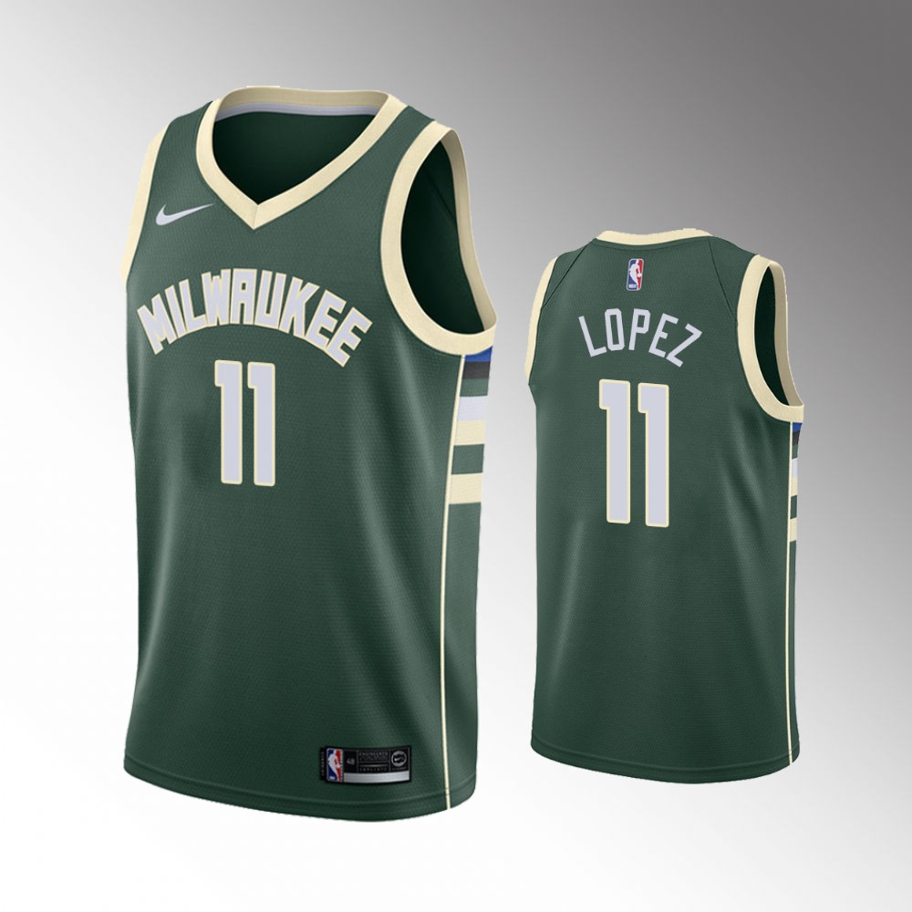 Brook Lopez Milwaukee Bucks Icon Edition Green Swingman Basketball Jersey