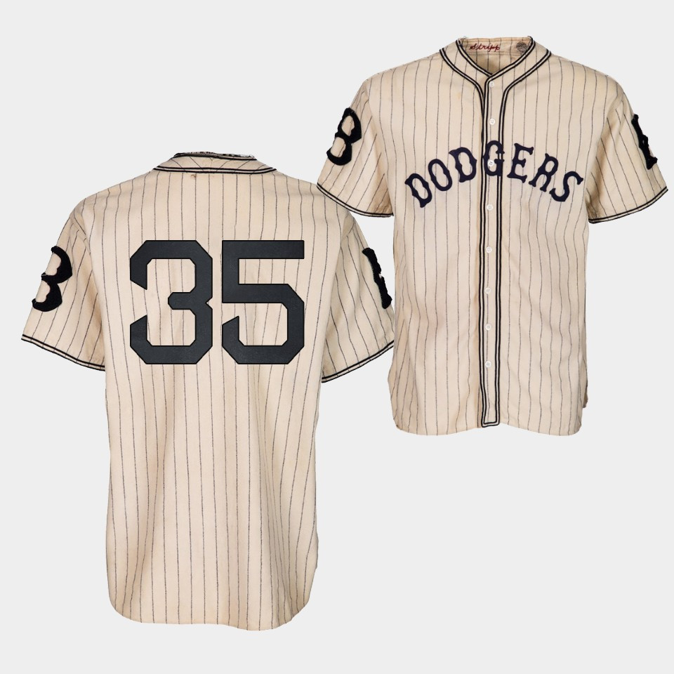 Brooklyn Dodgers Cody Bellinger 1933 Heritage 35 Gold Pinstripe Baseball Jersey