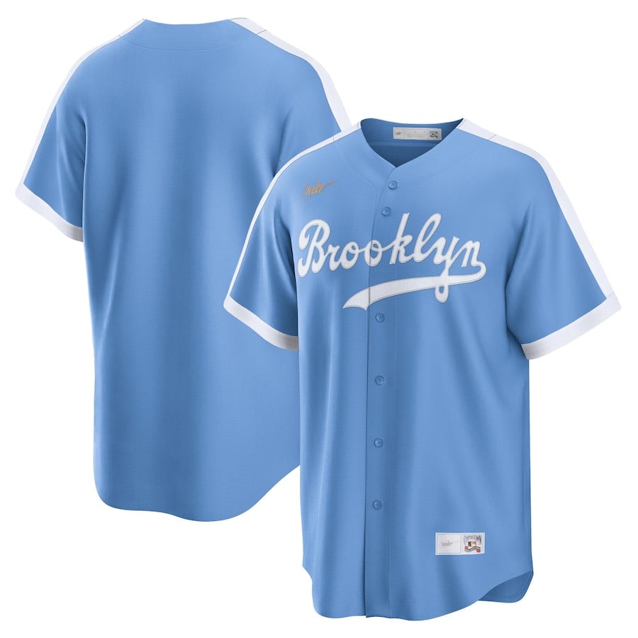 Brooklyn Dodgers Cooperstown Collection Alternate Men Baseball Jersey - Light Blue
