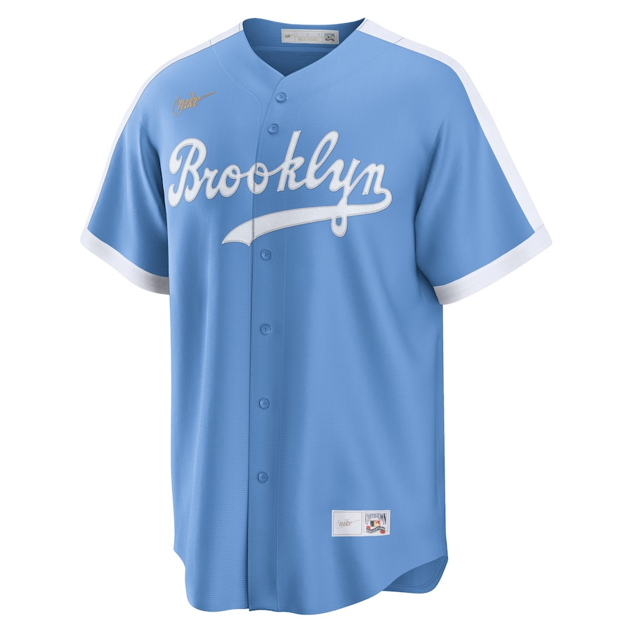 Alternative view of Brooklyn Dodgers Cooperstown Collection Alternate Men Jersey - Light Blue 