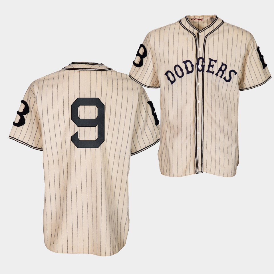 Brooklyn Dodgers Gavin Lux 1933 Heritage 9 Gold Pinstripe Baseball Jersey