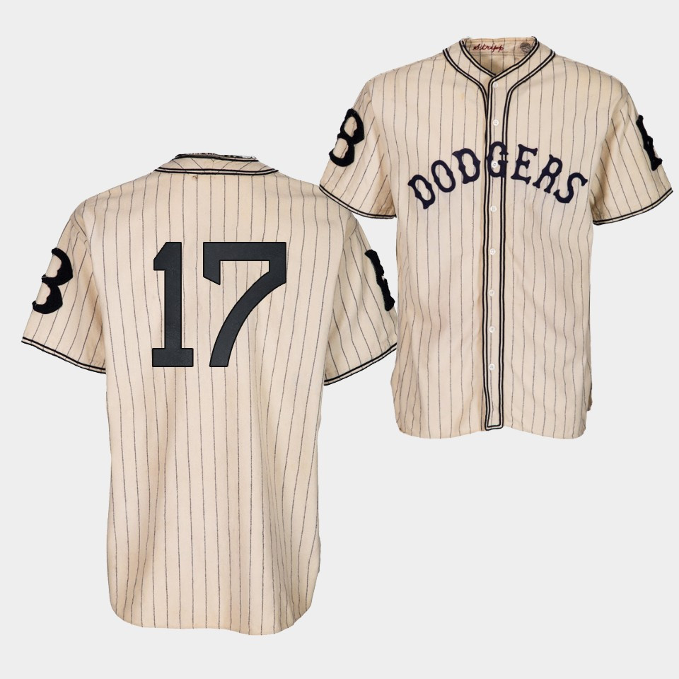 Brooklyn Dodgers Hanser Alberto 1933 Heritage 17 Gold Pinstripe Baseball Jersey