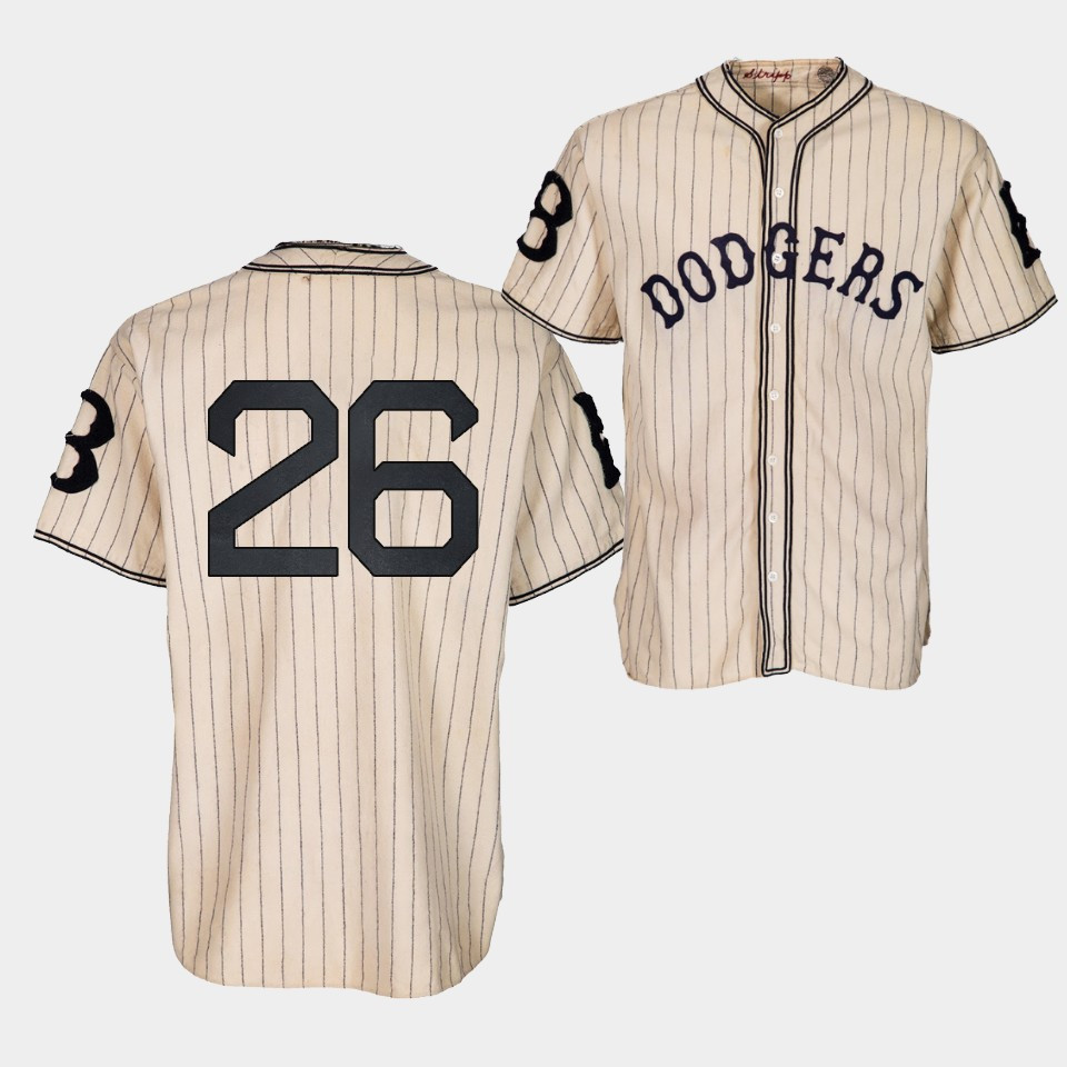 Brooklyn Dodgers Tony Gonsolin 1933 Heritage 26 Gold Pinstripe Baseball Jersey