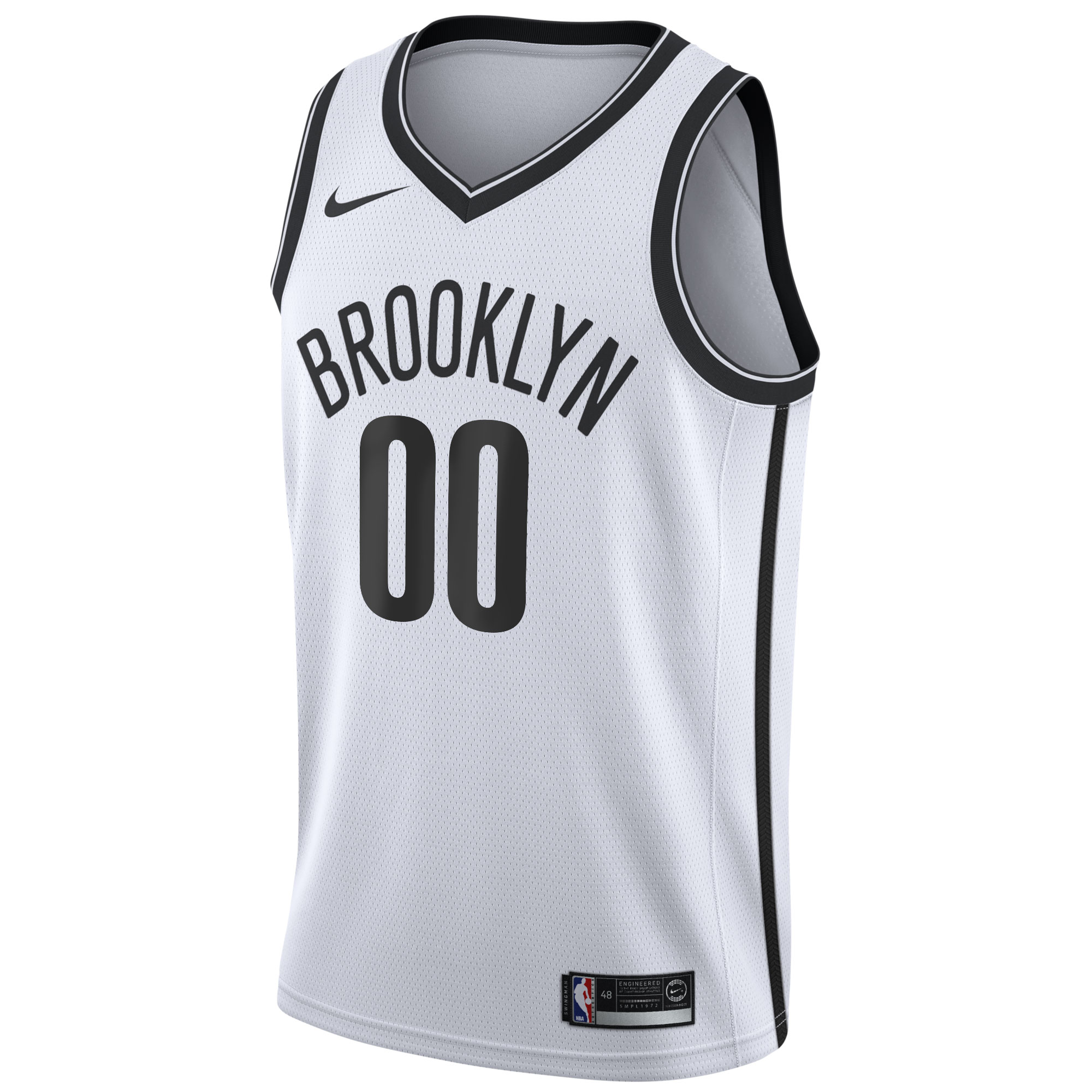 Alternative view of Brooklyn Nets 2020/21 Swingman Custom Basketball Jersey - Association Edition - White