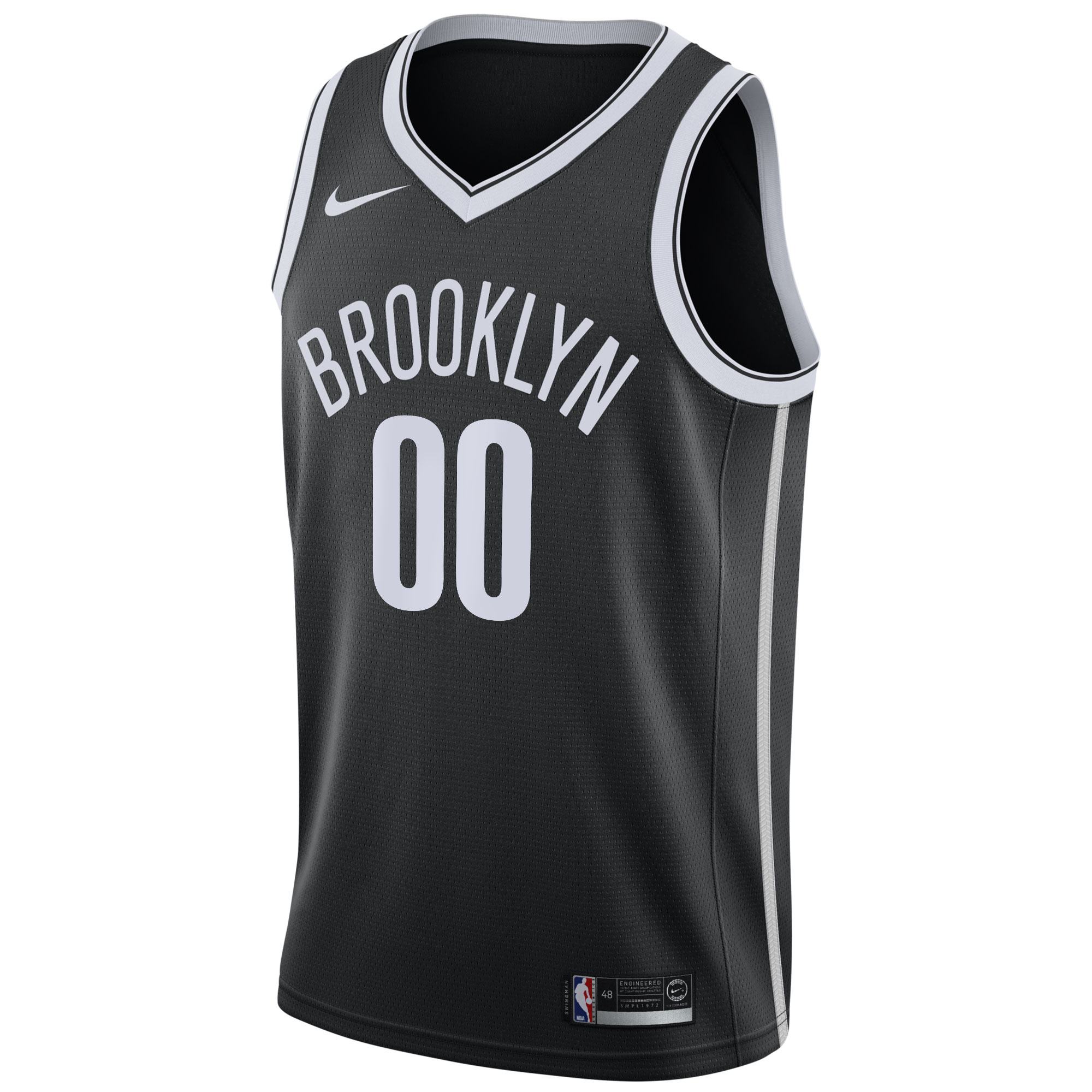 Alternative view of Brooklyn Nets 2020/21 Swingman Custom Basketball Jersey - Icon Edition - Black