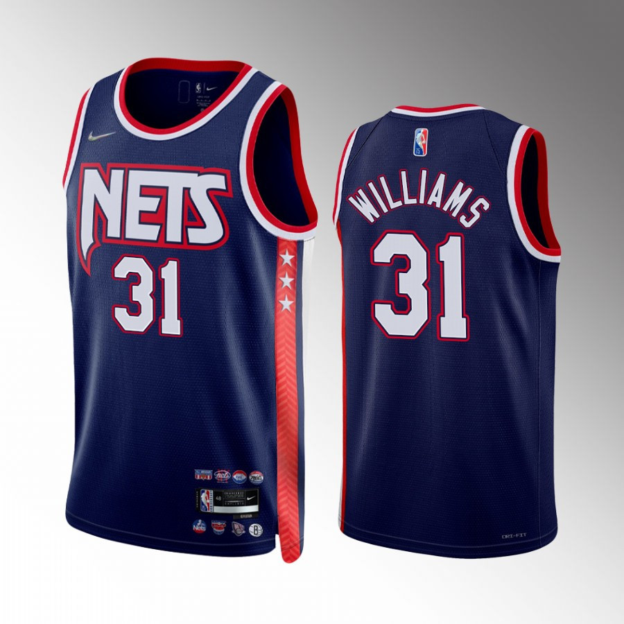 Brooklyn Nets Alondes Williams 31 City Edition Blue Basketball Jersey - JS542 