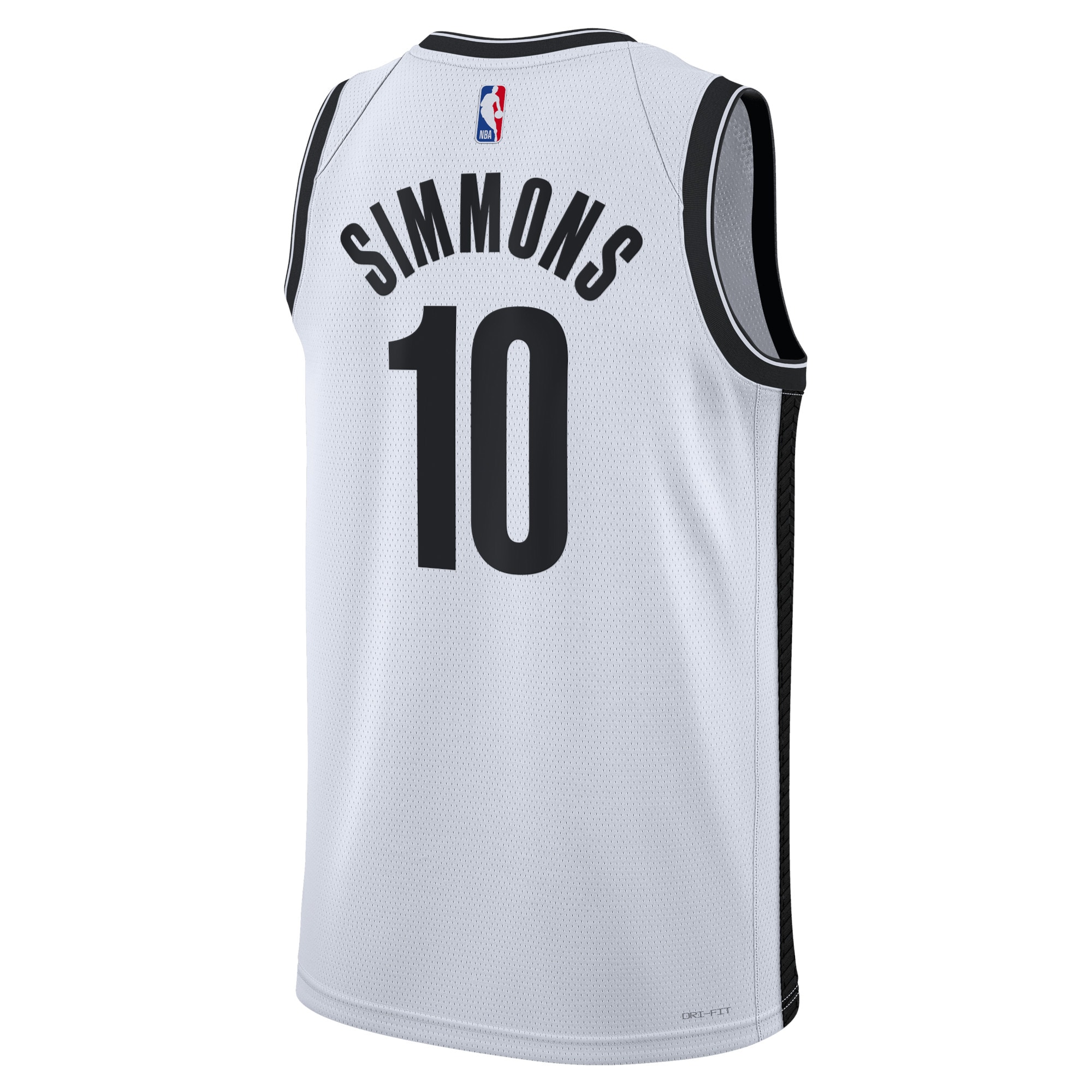 Alternative view of Brooklyn Nets Association Edition Swingman Basketball Jersey - White - Ben Simmons - Unisex - JS682 