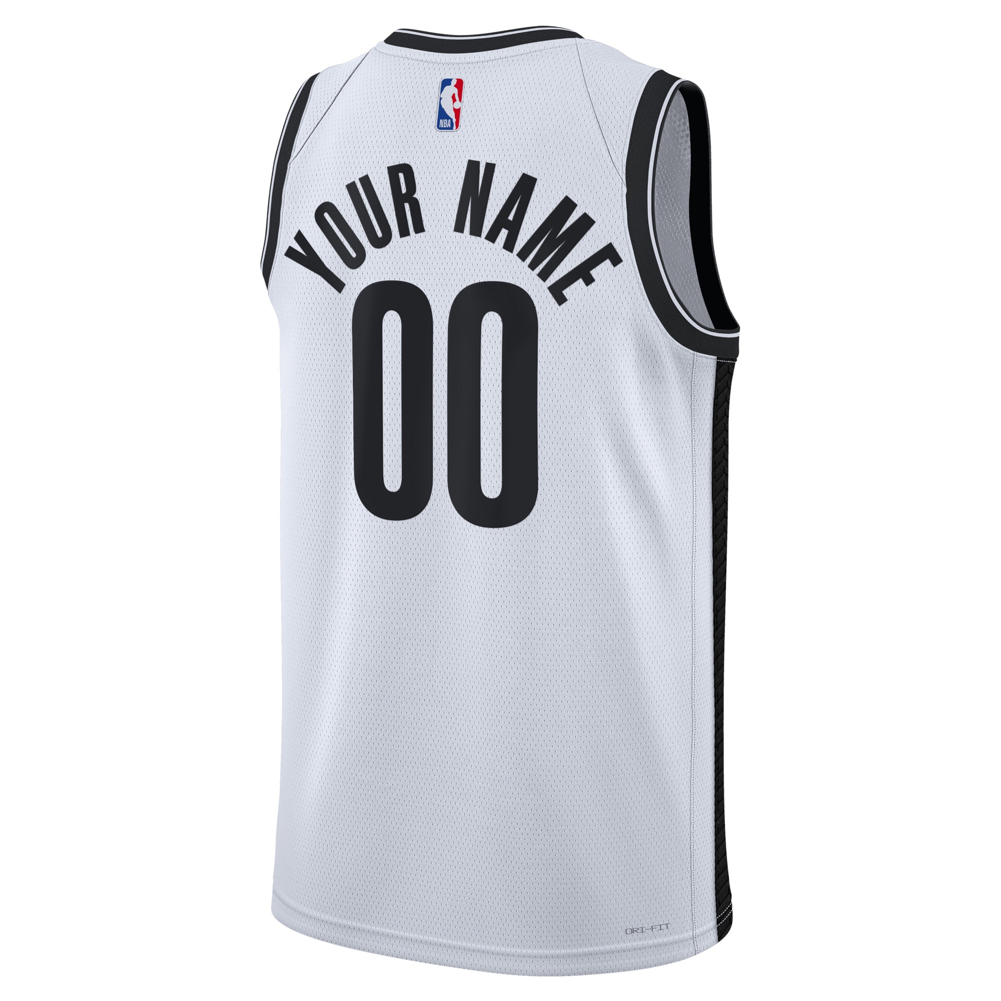 Alternative view of Brooklyn Nets Association Swingman Basketball Jersey - Custom - Unisex - JS519 