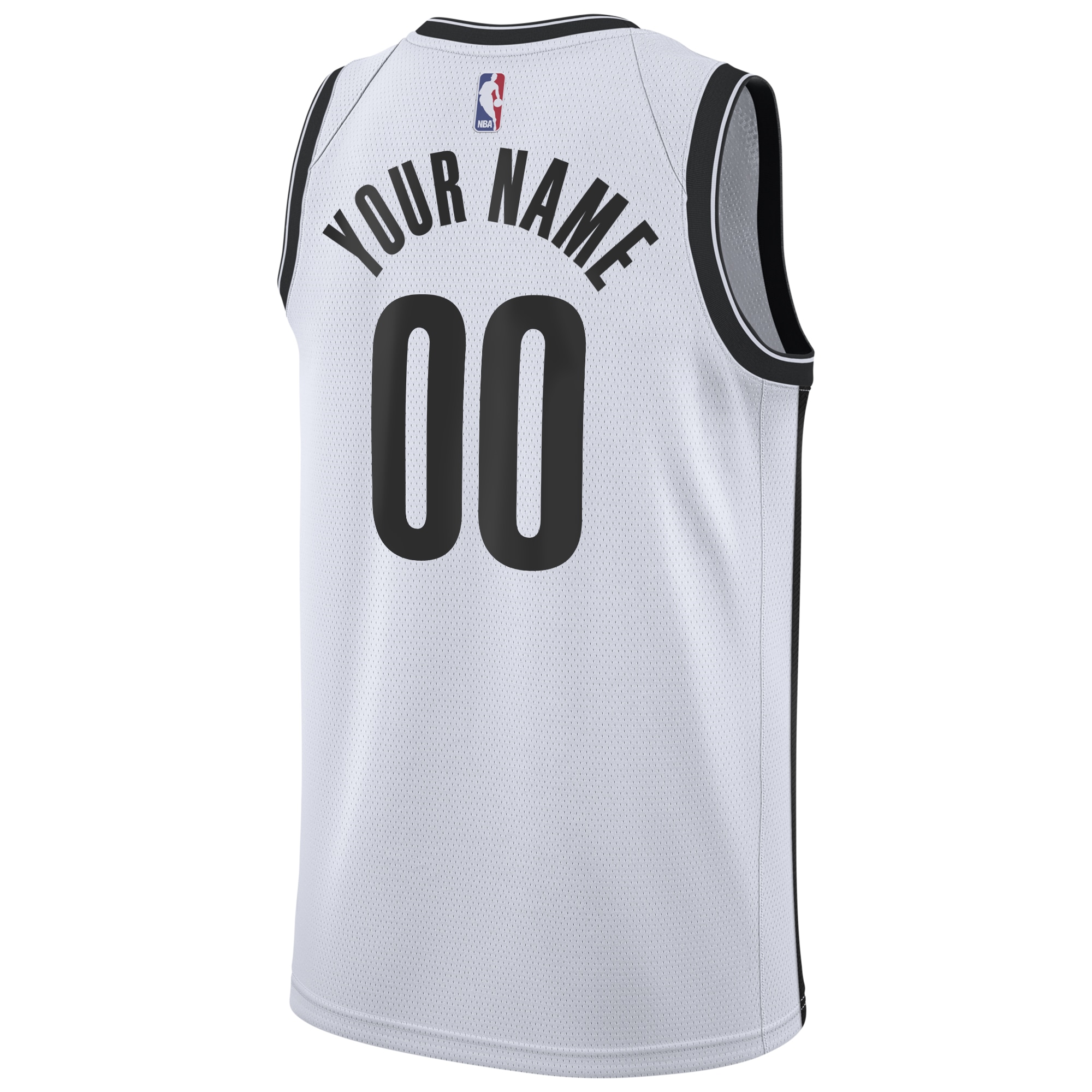 Alternative view of Brooklyn Nets Association Swingman Basketball Jersey - Custom - Youth - JS585 