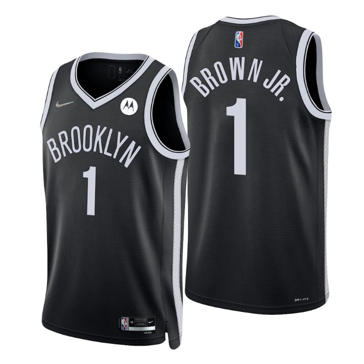 Brooklyn Nets Bruce Brown Jr. 75th Anniversary Diamond Basketball Jersey Icon