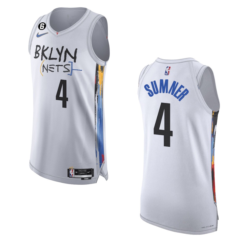 Brooklyn Nets City Edition Edmond Sumner 2022-23 White Basketball Jersey