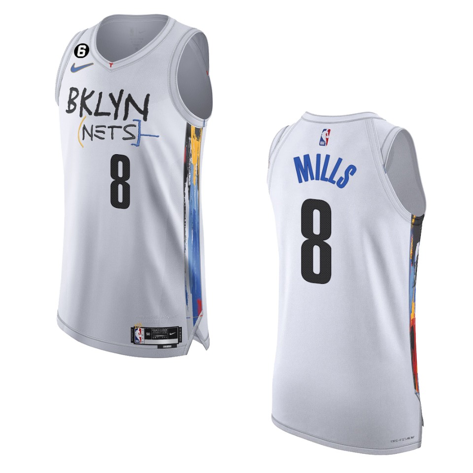 Brooklyn Nets City Edition Patty Mills 2022-23 White Jersey