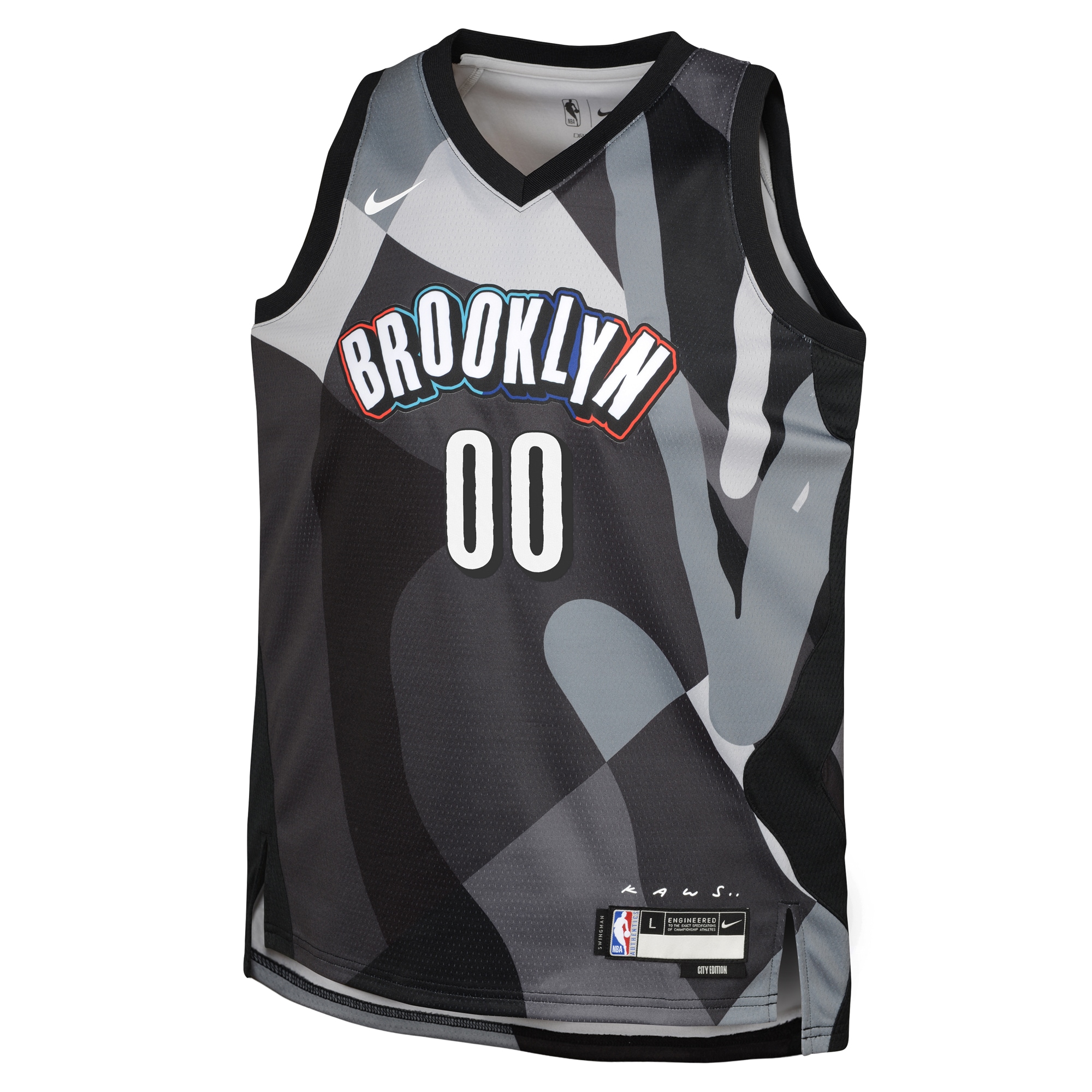 Alternative view of Brooklyn Nets City Edition Swingman Jersey 2024 - Custom - Youth - JS722 