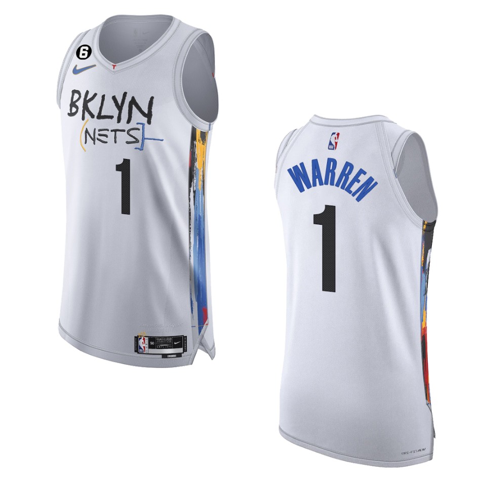 Brooklyn Nets City Edition T.j Warren 2022-23 White Basketball Jersey