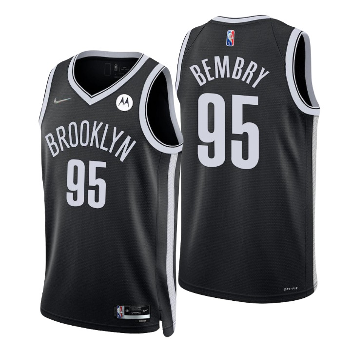 Brooklyn Nets Deandre' Bembry 75th Anniversary Diamond Basketball Jersey Icon