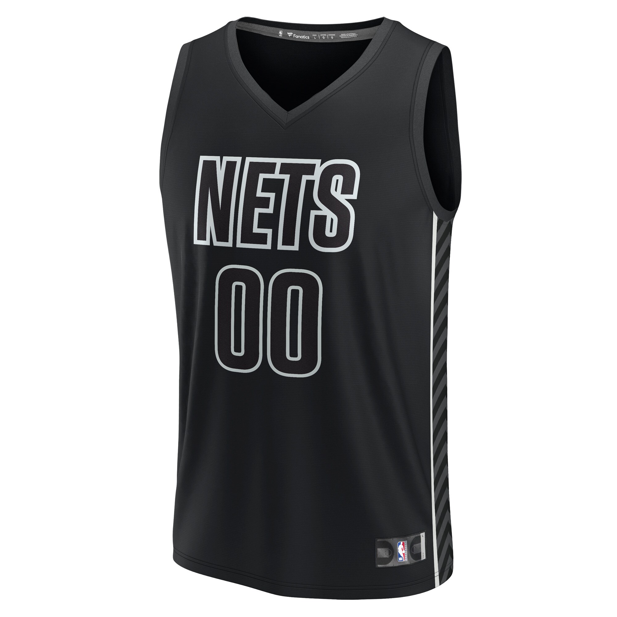 Alternative view of Brooklyn Nets Fanatics Custom Fast Break Jersey - Statement Edition - Black