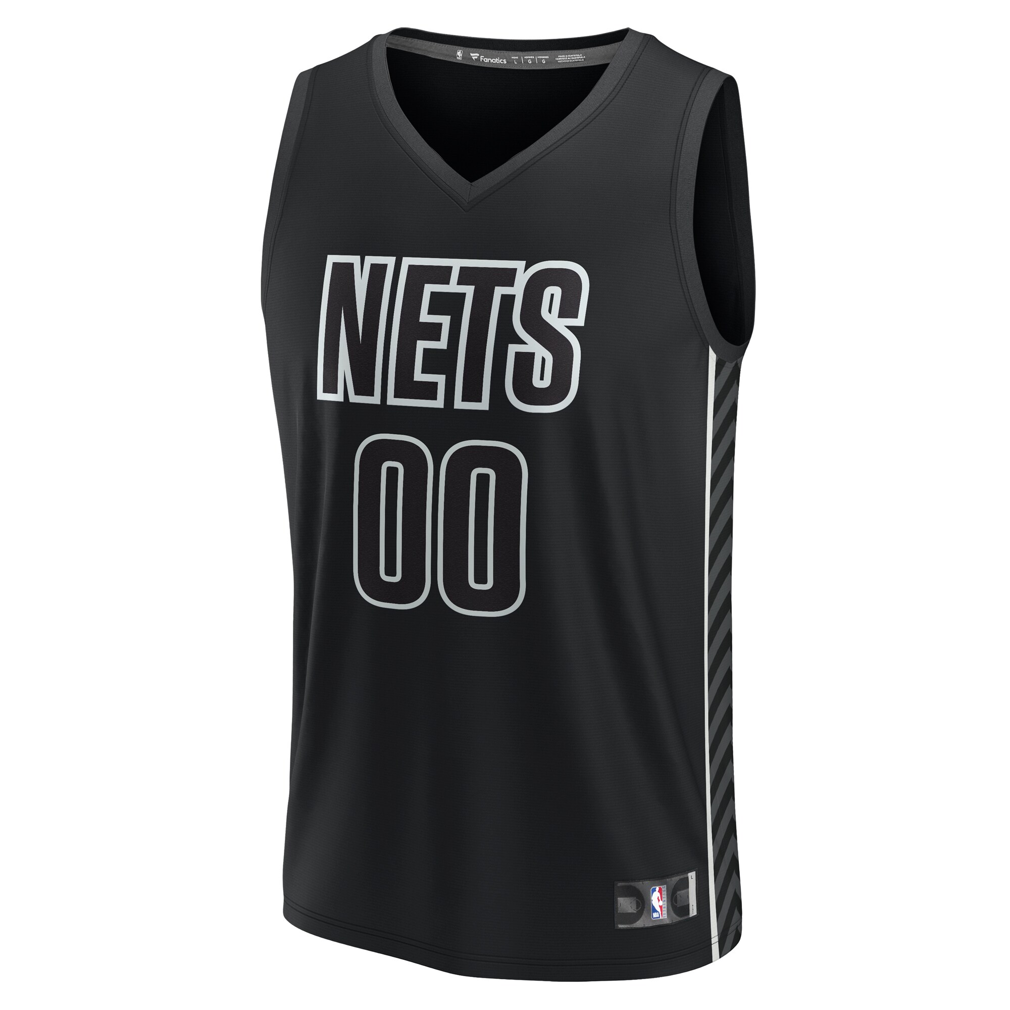 Alternative view of Brooklyn Nets Fanatics Youth Fast Break Replica Custom Jersey - Statement Edition - Black