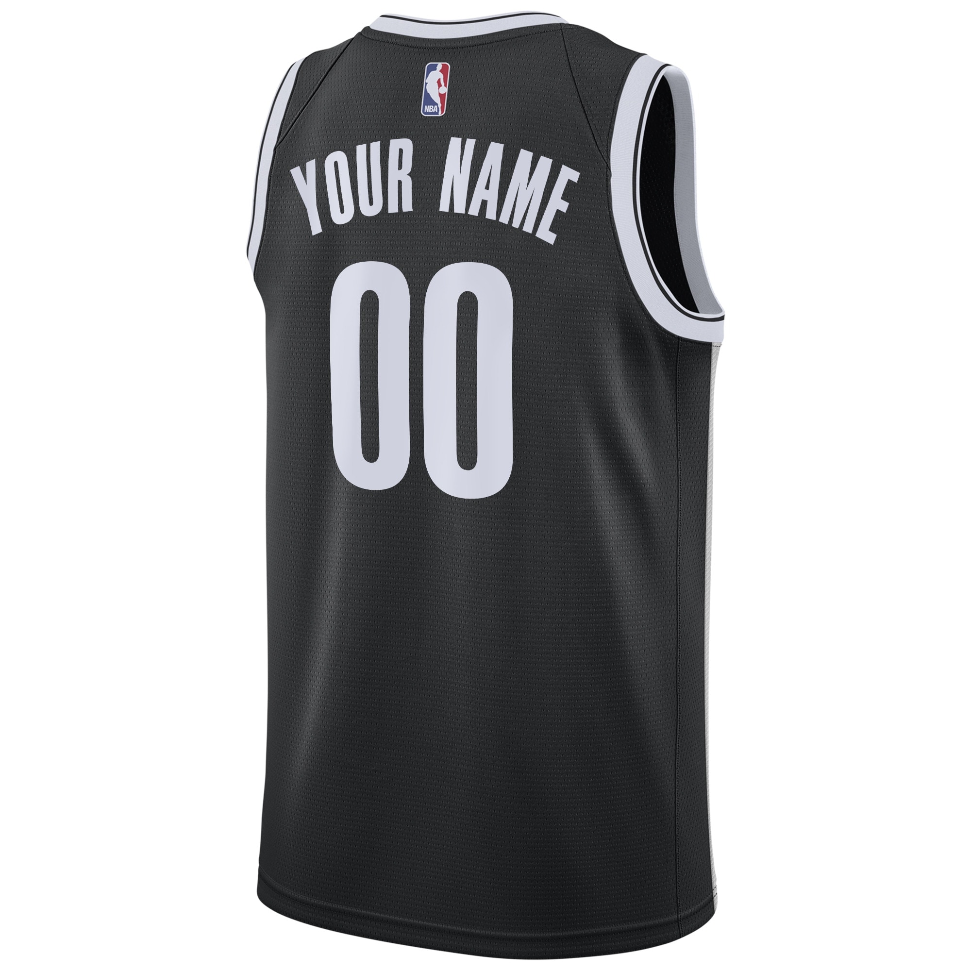 Alternative view of Brooklyn Nets Icon Edition Swingman Jersey - Black - Custom - Mens - JS516 