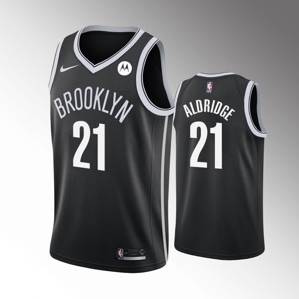 Brooklyn Nets Lamarcus Aldridge Black Icon Edition Jersey
