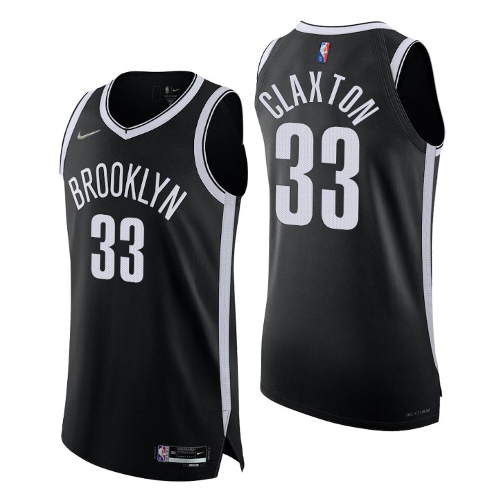 Brooklyn Nets Nicolas Claxton 2021-22 75th Anniversary Diamond Jersey Authentic Icon