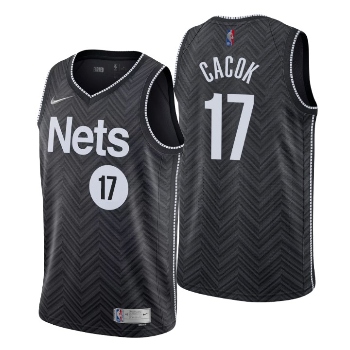 Brooklyn Nets No. 17 Devontae Cacok Earned Edition Black Jersey