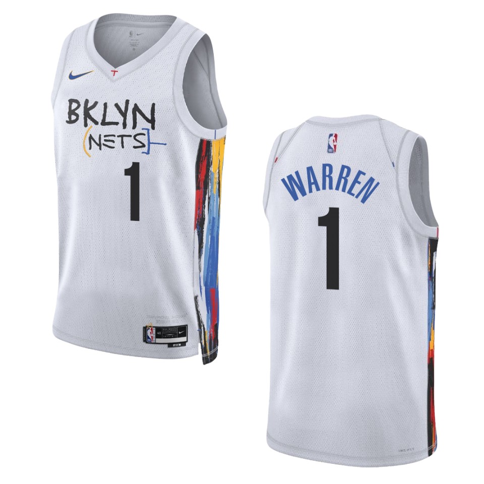 Brooklyn Nets T.j Warren 2022-23 City Edition White Swingman Jersey