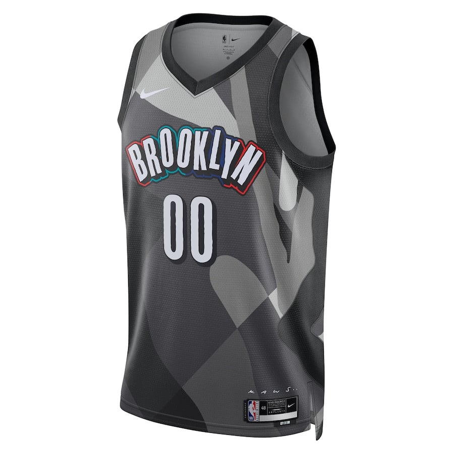 Alternative view of Brooklyn Nets Unisex 2024/25 Swingman Player Custom Jersey - City Edition - Gray - JS910 