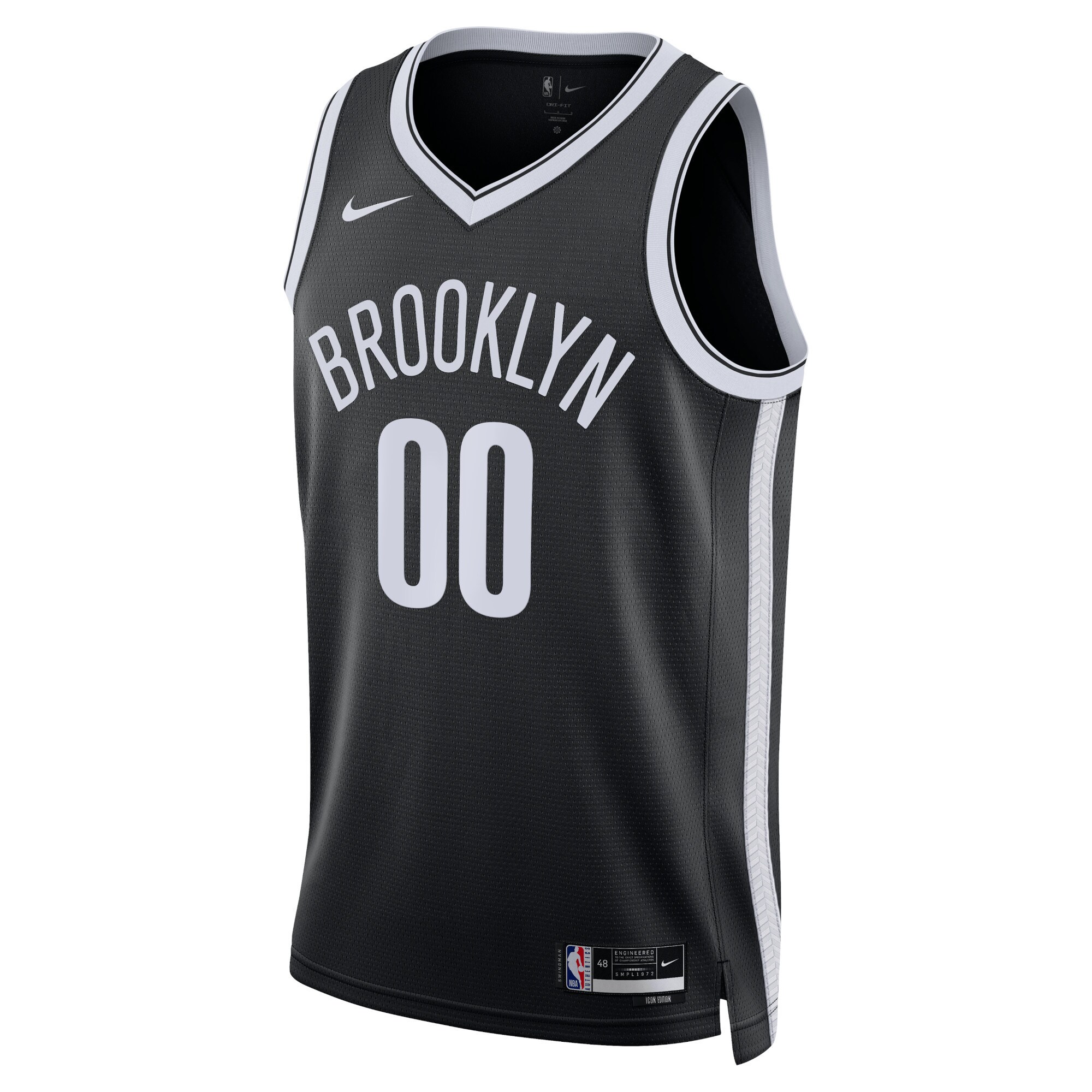Alternative view of Brooklyn Nets Unisex Swingman Custom Jersey Black - Icon Edition