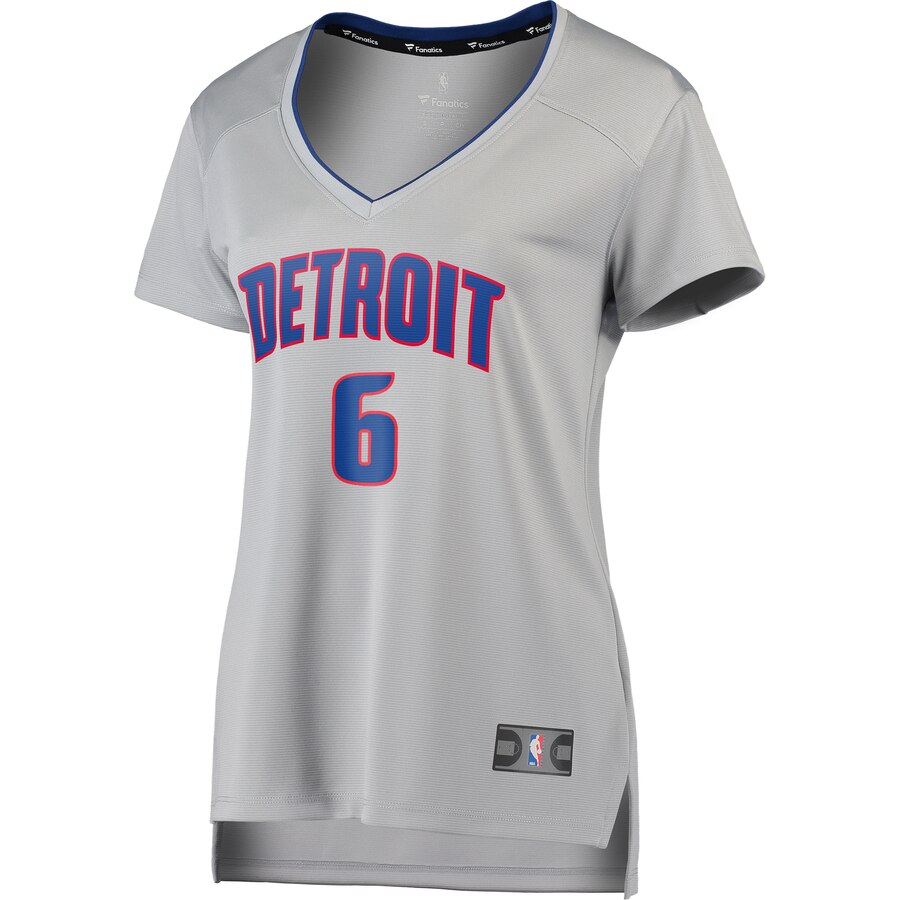 Alternative view of Bruce Brown Detroit Pistons Fanatics Branded Women's Fast Break Replica Player Basketball Jersey - Statement Edition - Gray