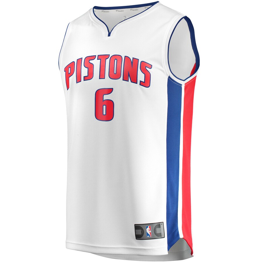 Alternative view of Bruce Brown Detroit Pistons Fanatics Branded Youth Fast Break Replica Player Basketball Jersey - Association Edition - White
