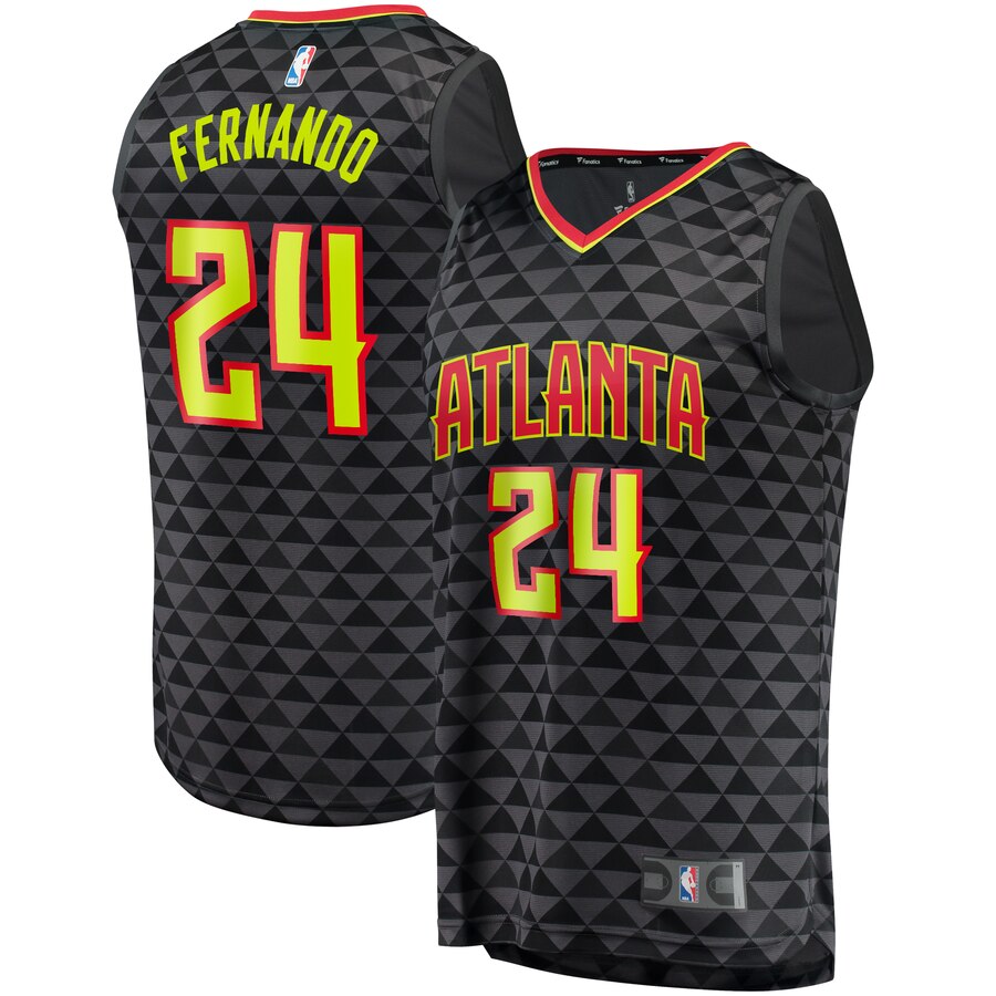Bruno Fernando Atlanta Hawks Fanatics Branded Fast Break Player Replica Basketball Jersey – Icon Edition – Black