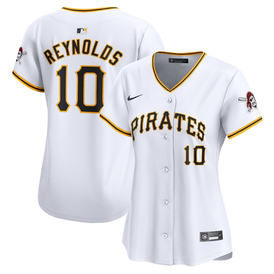 Bryan Reynolds 10 Pittsburgh Pirates Women Home Limited Player Jersey - White 
