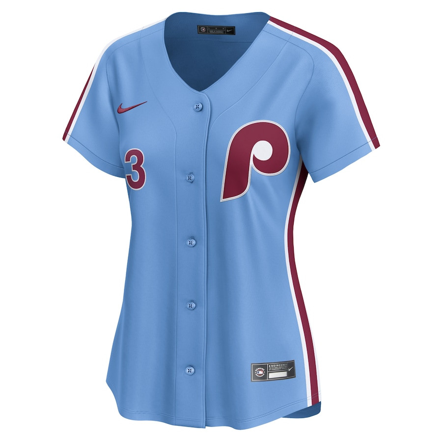 Alternative view of Bryce Harper 3 Philadelphia Phillies Alternate Limited Women Baseball Jersey - Light Blue 