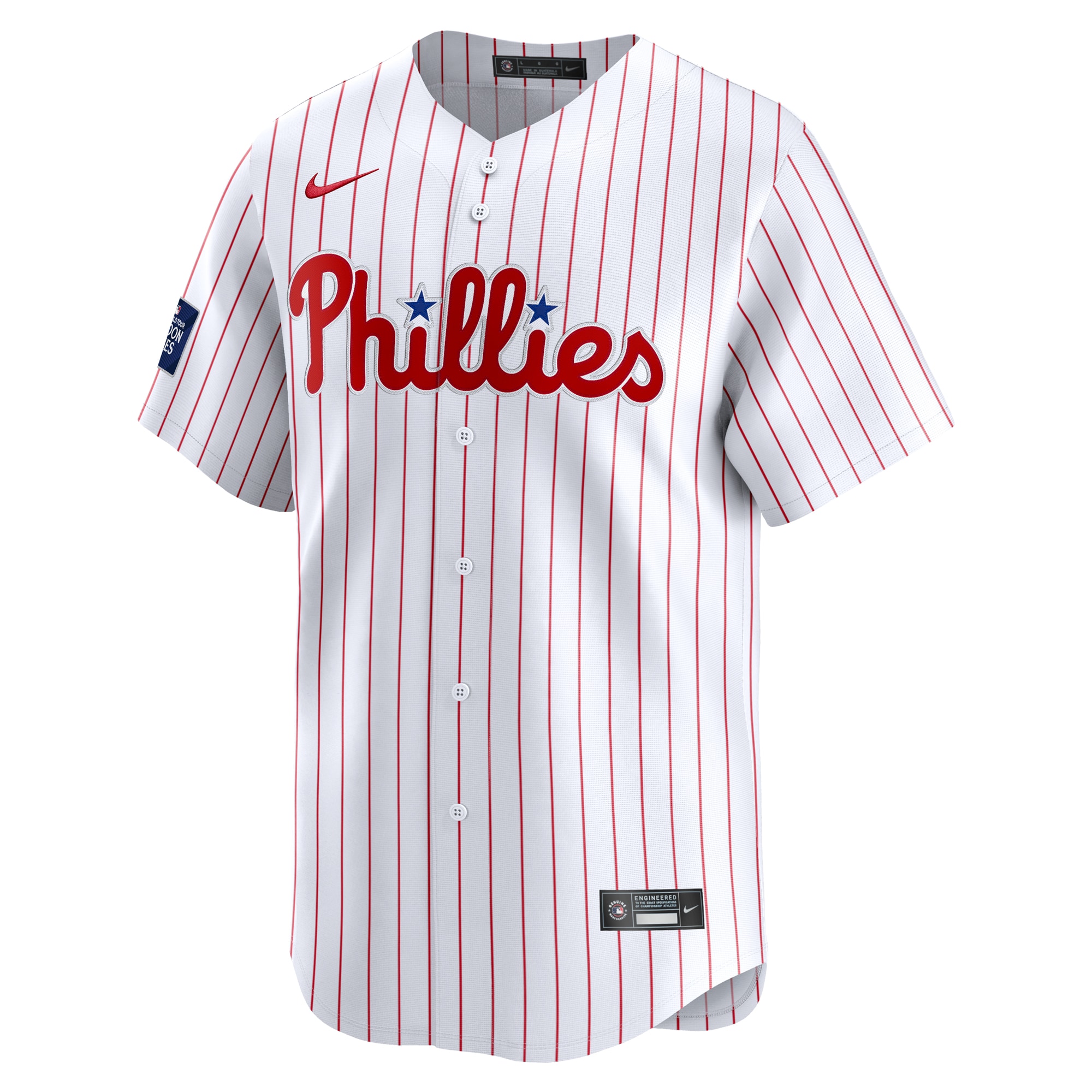 Alternative view of Bryce Harper Philadelphia Phillies 2024 Mlb World Tour London Series Home Limited Player Baseball Jersey - White
