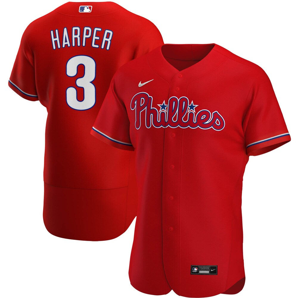 Bryce Harper Philadelphia Phillies Alternate 2020 Player Baseball Jersey - Red