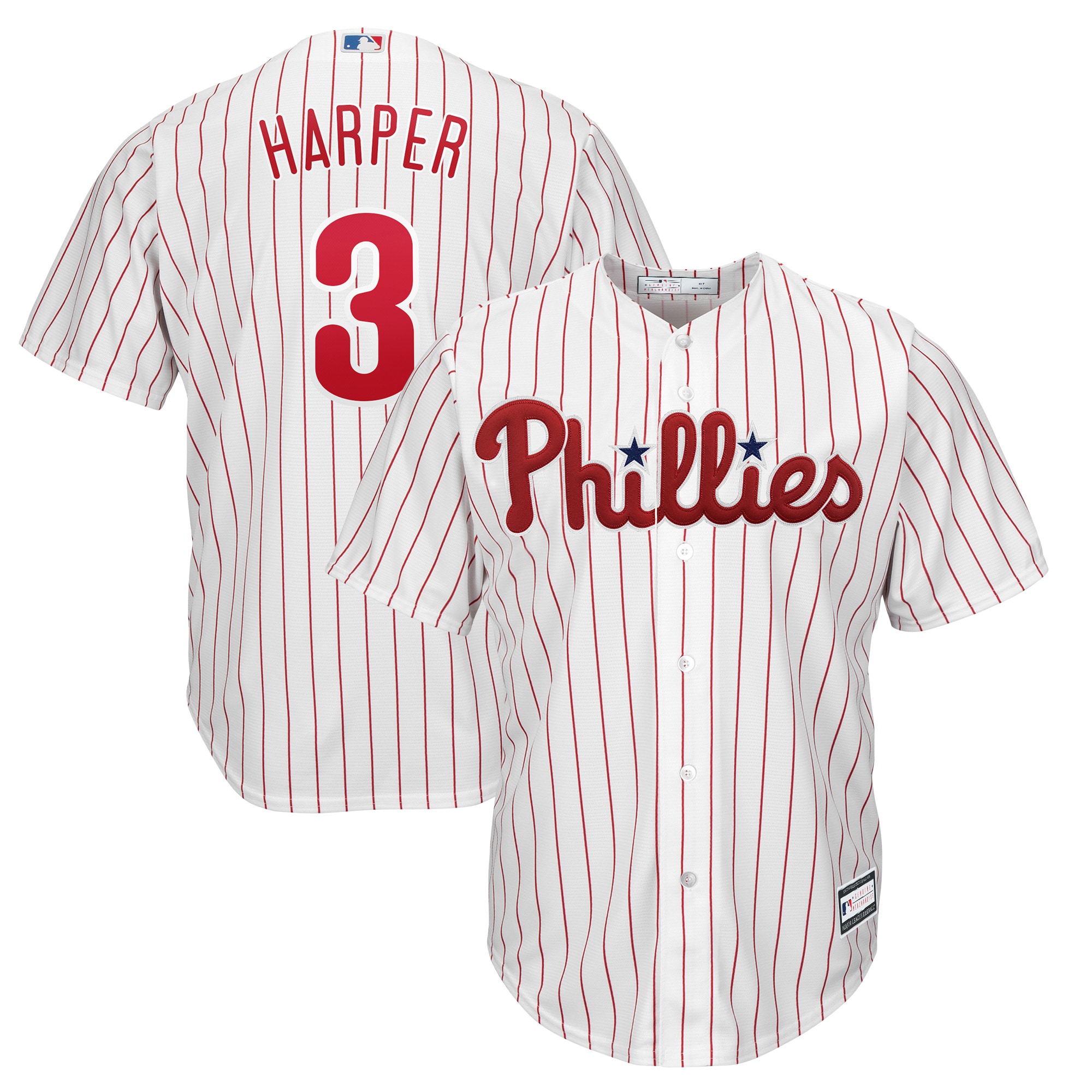 Bryce Harper Philadelphia Phillies Big & Tall Replica Player Baseball Jersey - White