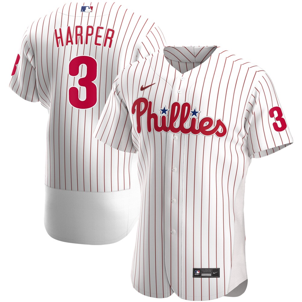Bryce Harper Philadelphia Phillies Home 2020 Player Baseball Jersey - White