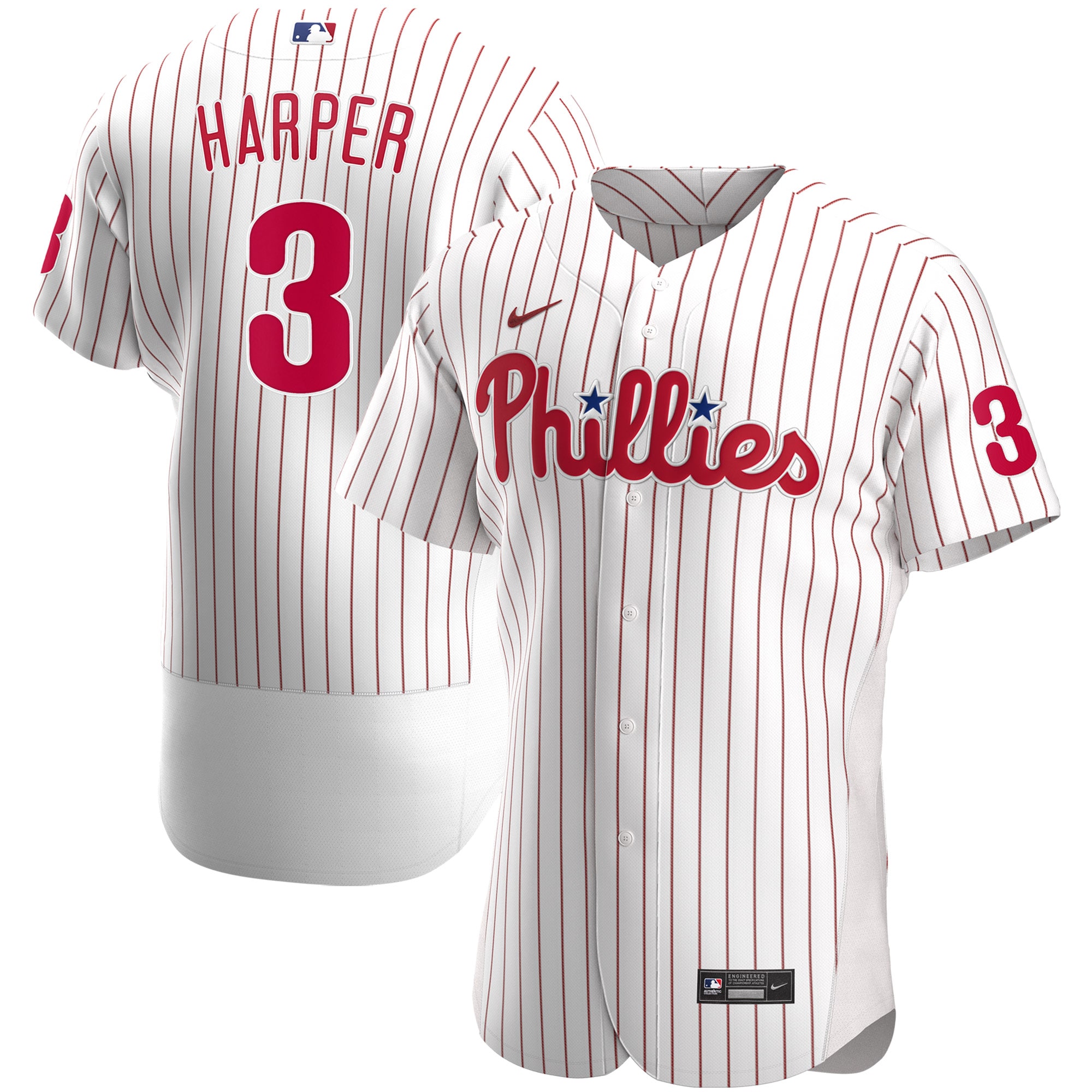 Bryce Harper Philadelphia Phillies Home Authentic Player Jersey - White