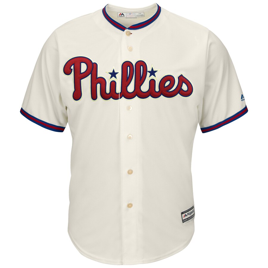 Alternative view of Bryce Harper Philadelphia Phillies Majestic Alternate Official Cool Base Player Jersey – Cream
