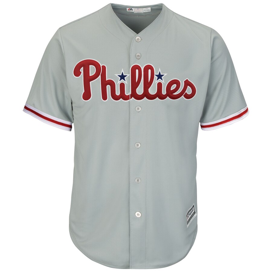 Alternative view of Bryce Harper Philadelphia Phillies Majestic Official Cool Base Replica Player Baseball Jersey - Gray