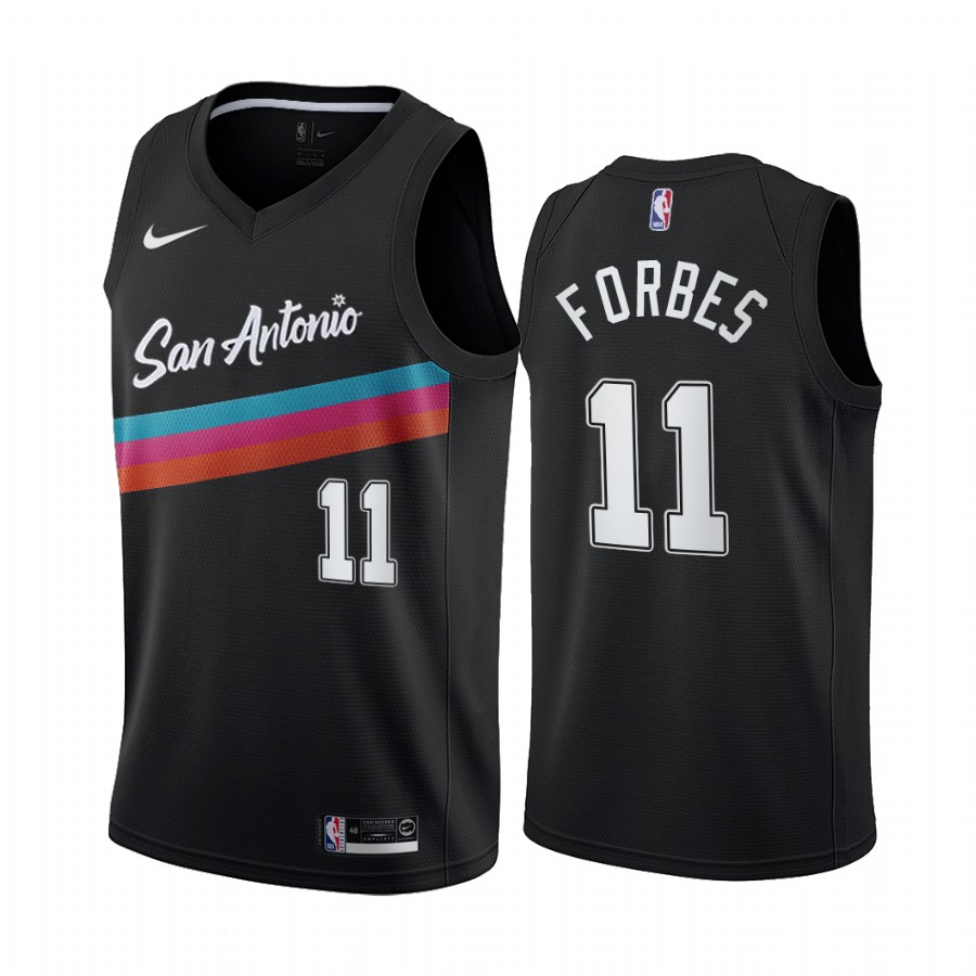 Bryn Forbes San Antonio Spurs Black City Edition Fiesta Colors 2020-21 Basketball Jersey